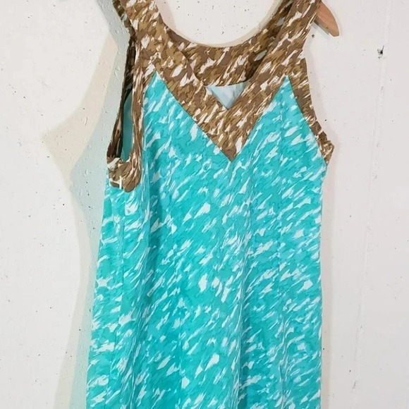 Signature by Robbie Bee 12 aquamarine/brow dress - Picture 2 of 5